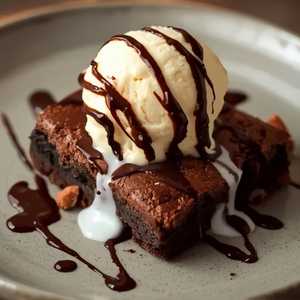 Brownie with Ice Cream