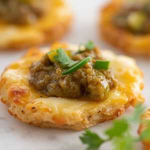 Cheese crips with green chili