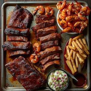 BBQ Ribs And Shrimp Family Pack Large