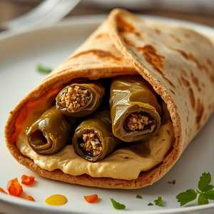 Hummus w/Veg. Grape Leaves