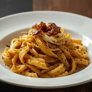Cacio e Pepe With Black Pepper Pasta, Pecorino & Perigord Truffles