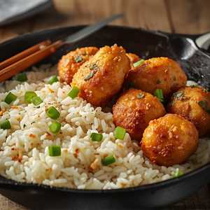 Garlic Fried Rice w Chicken Karaage