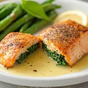 Trout, Spinach & Tarragon Stuffed