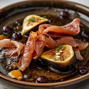 Black Mission Figs with Prosciutto