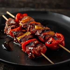 Steak and Vegetables Skewers