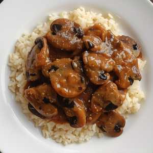 Rice with Mushroom Sauce