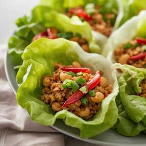 Cashew Chicken Lettuce Wraps