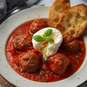 PIOLA'S MEATBALLS BURRATA