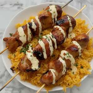 Garlic Lemon Chicken (Shish Tawook)