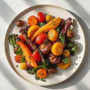 seasonal vegetable plate