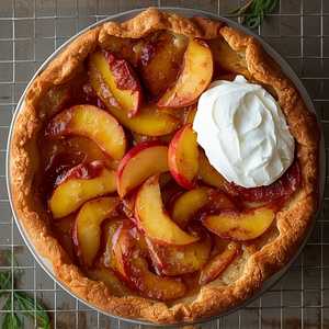 Baked Local Peach Tart