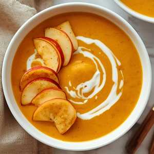 Butternut Squash Bisque with Corried Apples