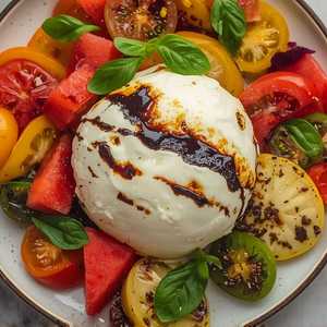 HEIRLOOM TOMATO & BURRATA SALAD