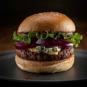 Blue Cheese and Black Truffle Burger
