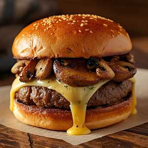 Mushroom Swiss Burger