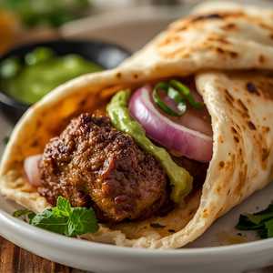Lamb Sheek Kebab Wrap