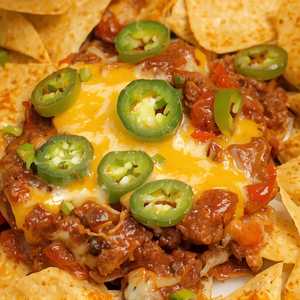 CHILI CHEESE LOADED NACHOS