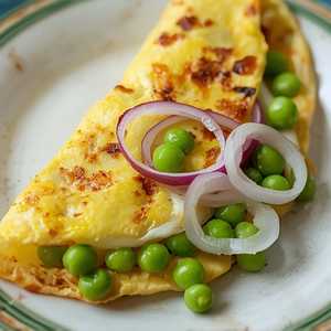 Petit Pois & Onion Omelette