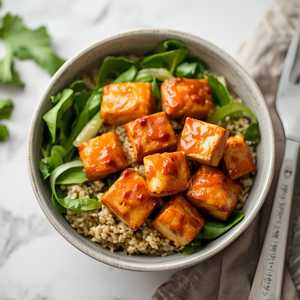 Chili Glazed Grilled Tofu Bowl