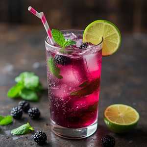 Boozy Blackberry Mint Limeade