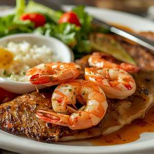 Tilapia Fillet with Four Shrimps