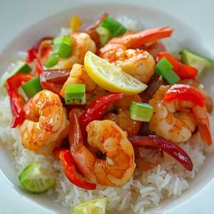 CÁ hoặc TÔM XÀO XÃ ỚT / Shrimp or Fish with Lemongrass and Hot Peppers