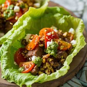 LAMB KABOB LETTUCE WRAPS