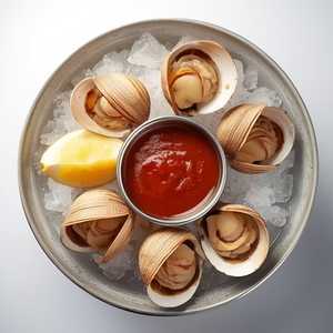 Little Neck Clams on the Half Shelf