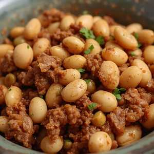 Fava Beans with Ground Meat