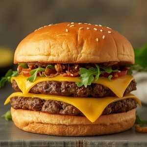 Plant-Based Double Cheeseburger, V