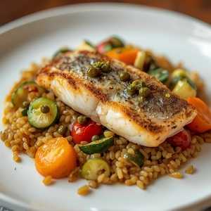 Seared Branzino