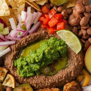 Black Eyed Pea Hummus & Relish Tray