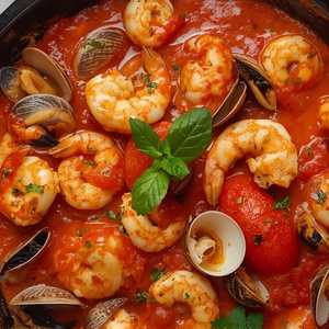 Seafood Platter in Spanish Sauce