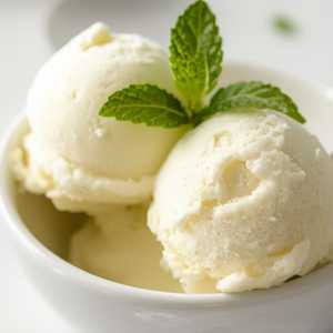 Homemade Coconut Ice Cream no Topping