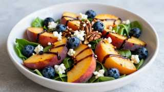 Grilled Peach & Blueberry Salad