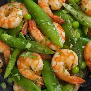 Stir Fried Prawns w/Snow Pea