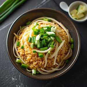 Mung Bean Sprouts Fried Rice With Eggs