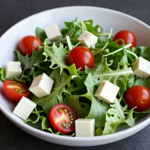 Mesclun con Pomodoro e Fontinella