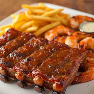 Lt. Dan's Pork Ribs & Shrimp