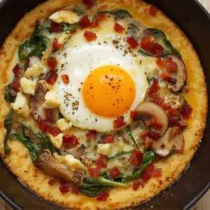 Baked Egg & Grits