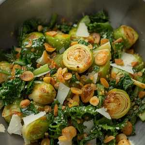 Crispy Brussels & Kale Salad