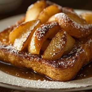 French Toast with Fried Cinnamon Apple