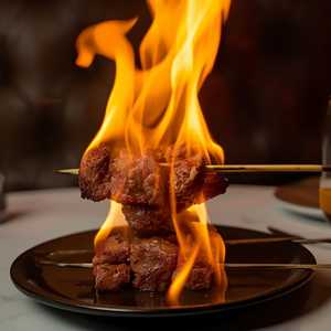 Flaming Sword Brochette of Tenderloin & New York*