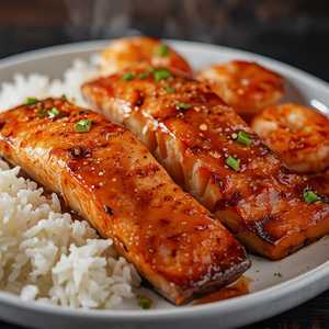 Salmon & Shrimp Teriyaki