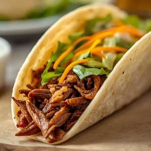 Soft Shredded Beef Taco