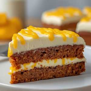Carrot Cake W/ Mango Sauce