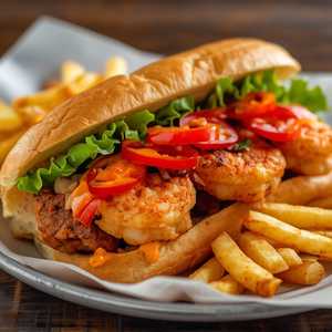 Golden Shrimp Sandwich