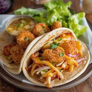 COCONUT SHRIMP TACOS