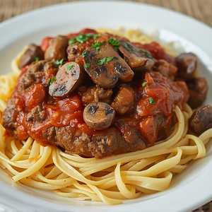 Cappellini Meat Sauce with Mushroom