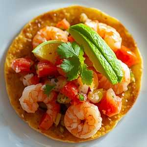 Tostada de Ceviche de Camaron